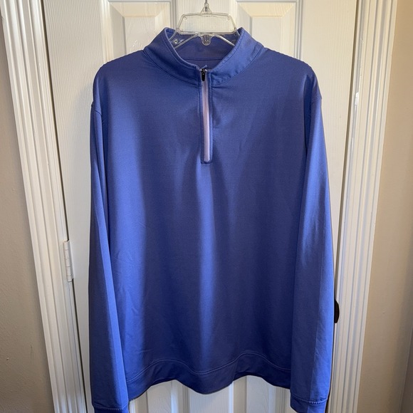 Peter Millar 1/4 Zip Men Purple Crown Crafted Pullover Performance Stretch XL - Picture 2 of 6